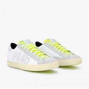 !NIB! P448 John Yarn Low Top Sneaker in fluorescent yellow, European size 40
